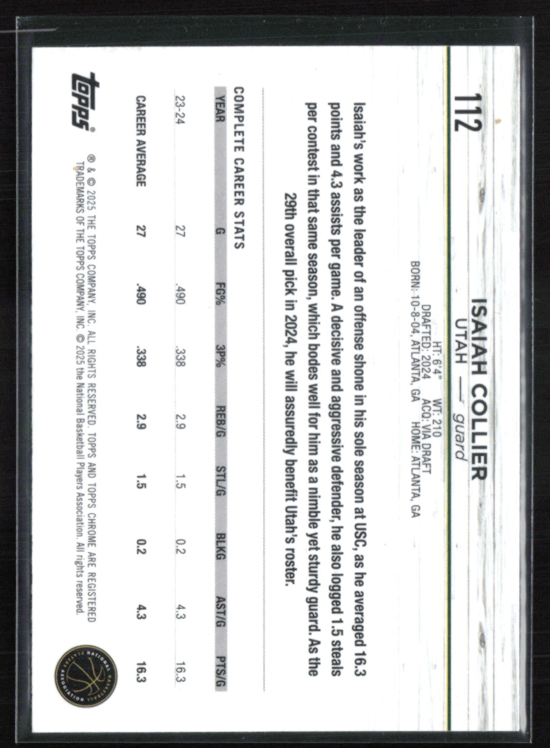 Isaiah Collier RC