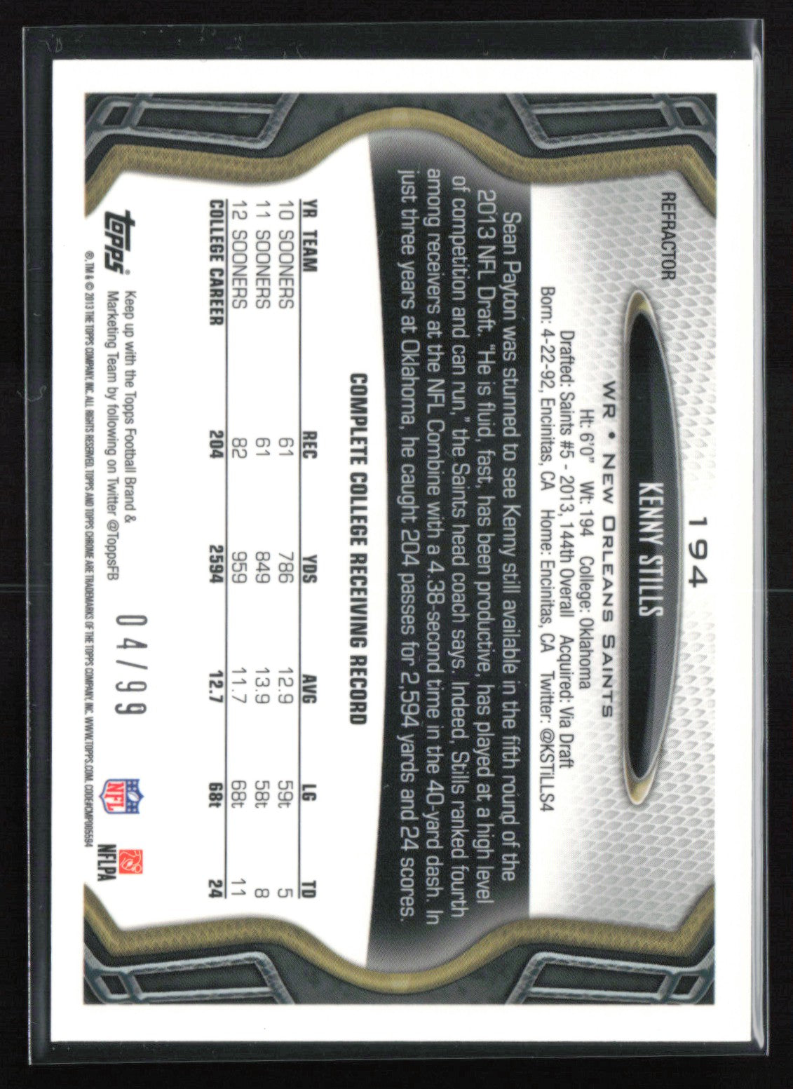 Kenny Stills RC Sepia