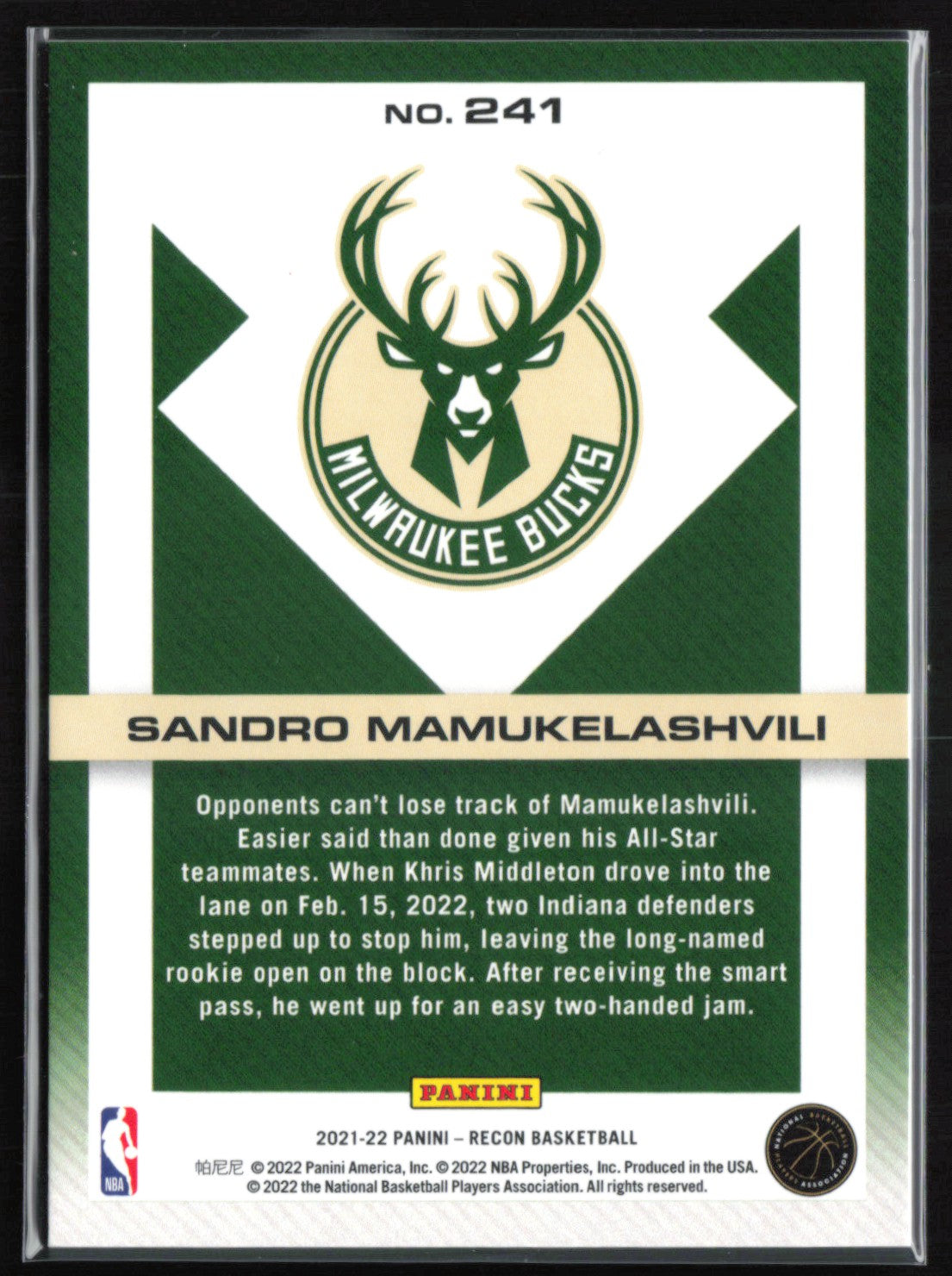 Sandro Mamukelashvili RC /299