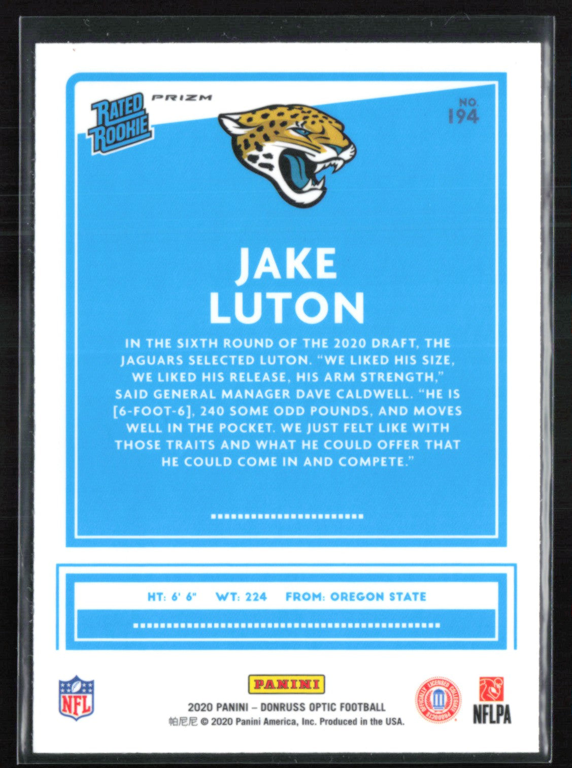 Jake Luton RC Holo