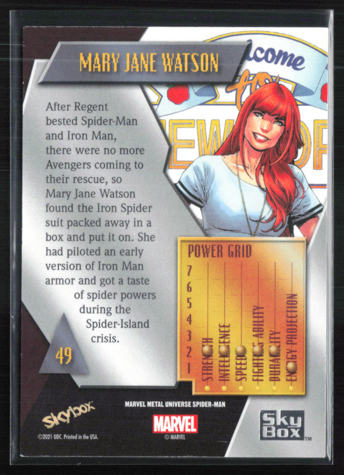 Mary Jane Watson 2021 Marvel Metal Universe