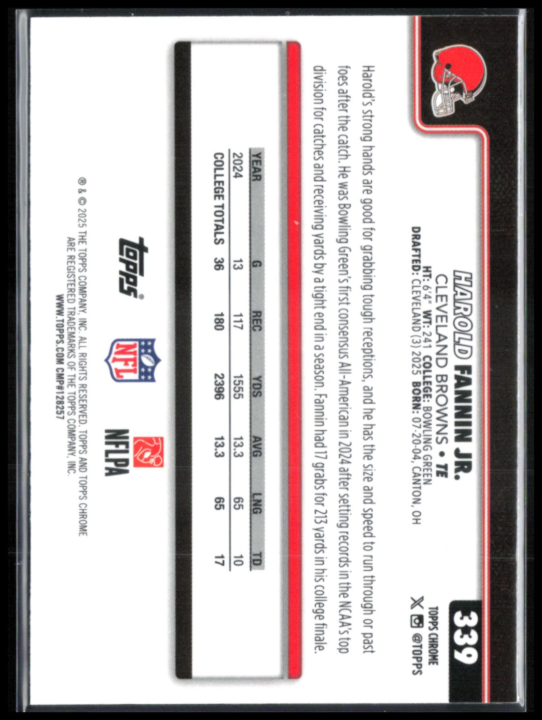 Harold Fannin Jr RC
