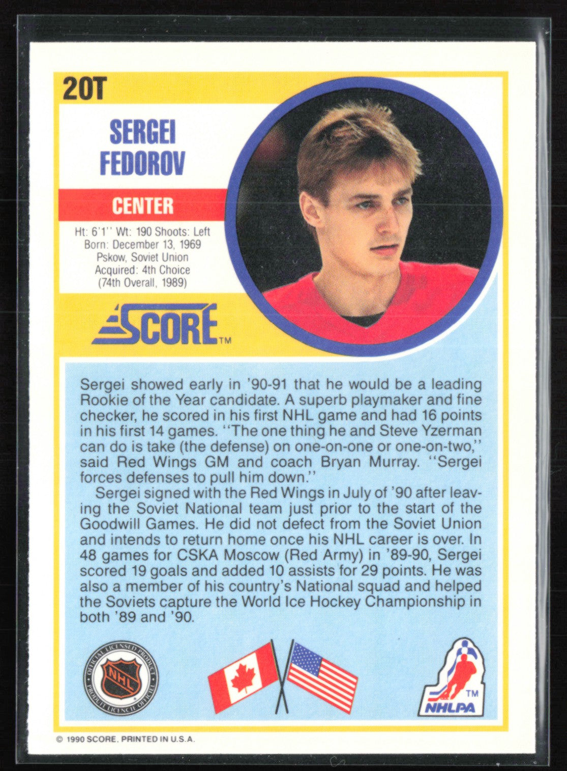 Sergei Fedorov 1990 Score