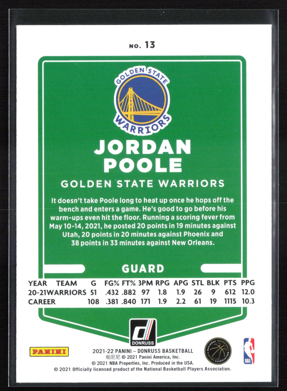 Jordan Poole Orange Laser