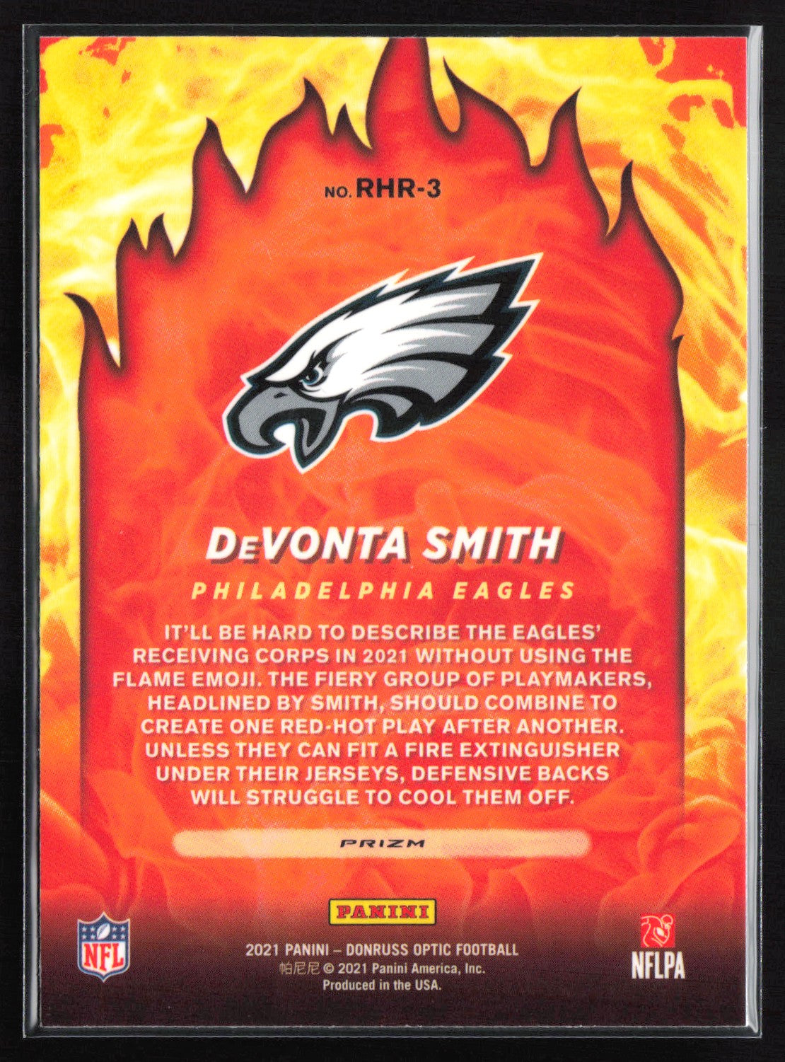 DeVonta Smith RC Red-Hot Rookies Holo