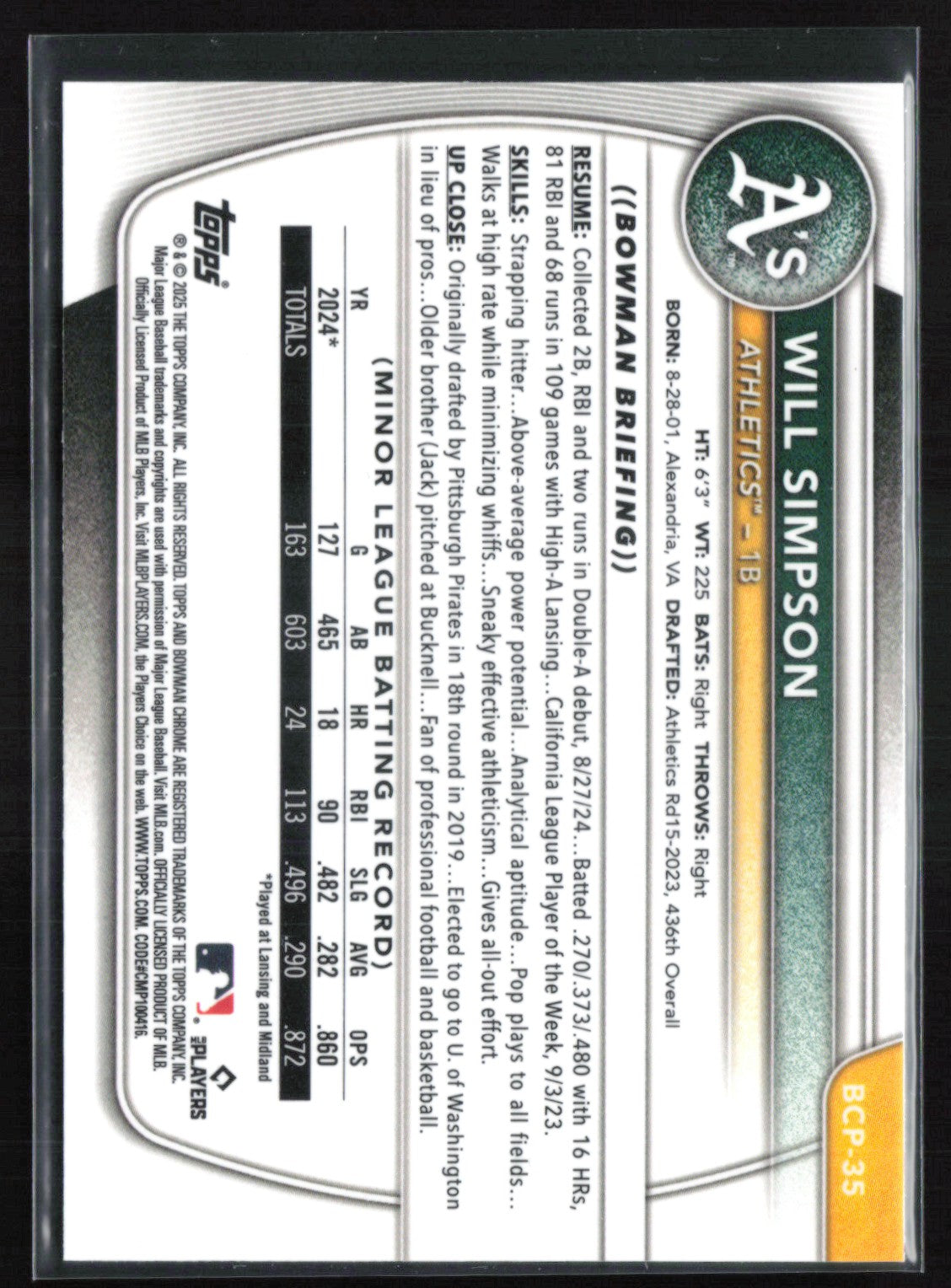 Will Simpson 1st Bowman