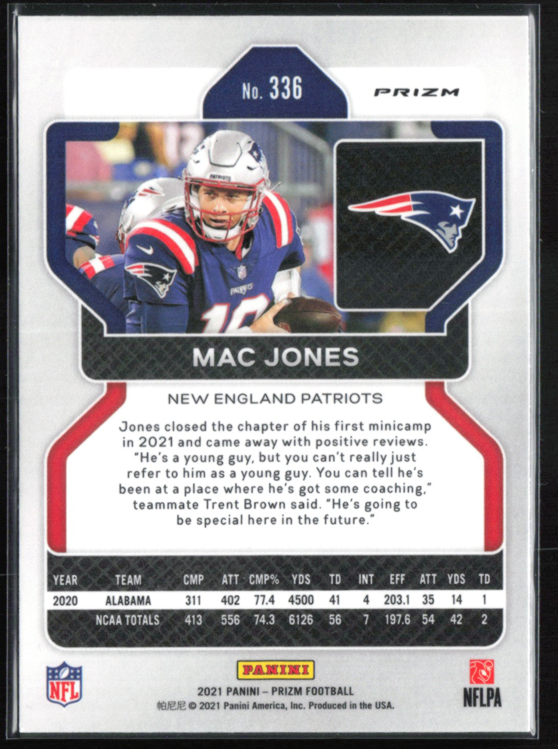 Mac Jones RC Green Prizm