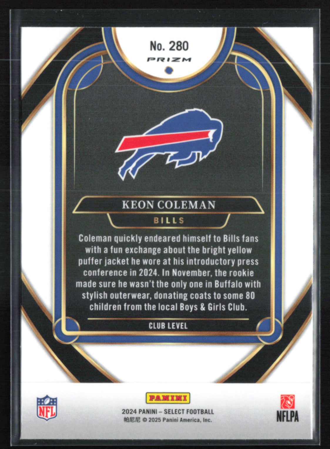 Keon Coleman RC Silver Club Level