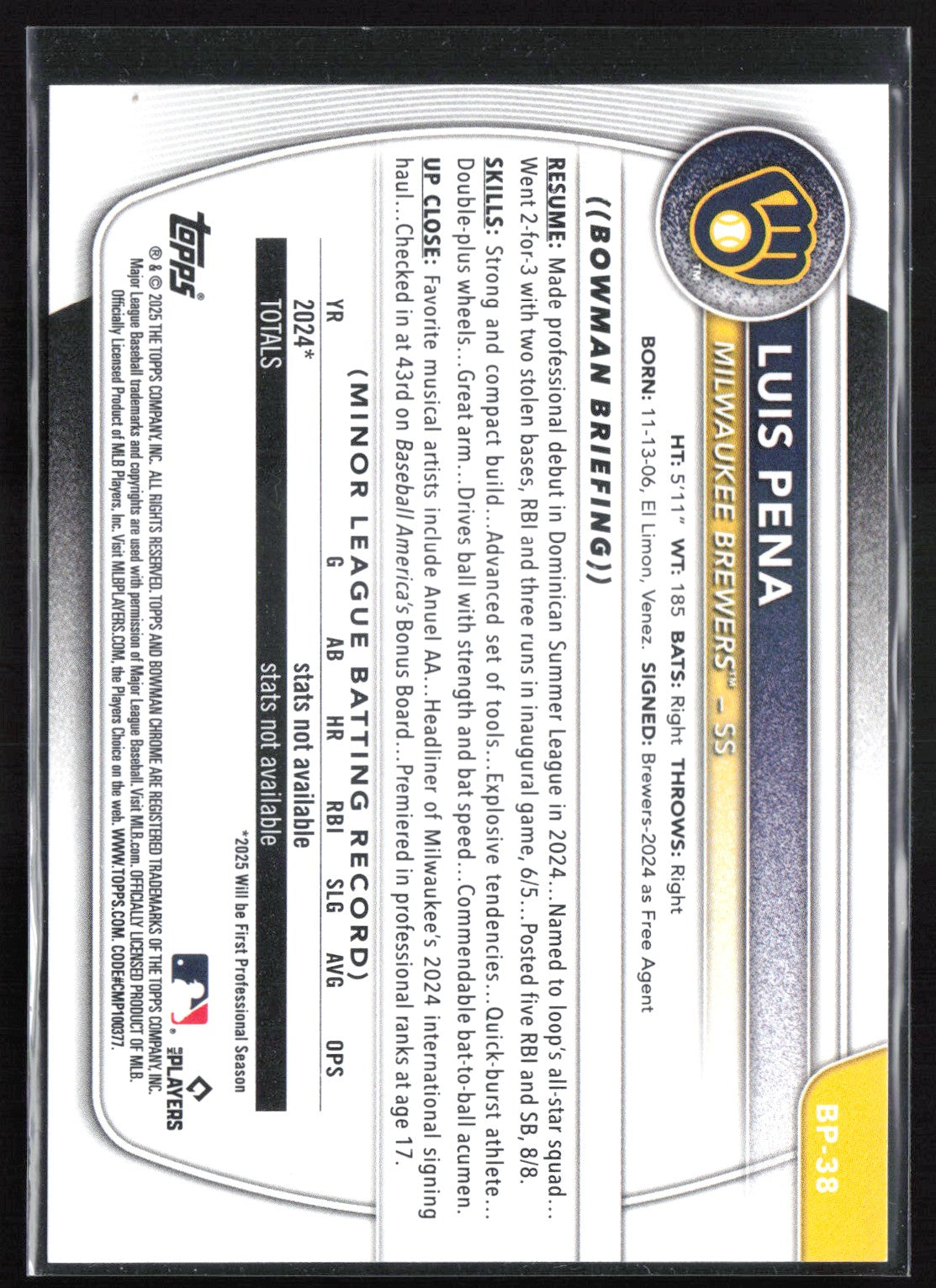 Luis Pena 1st Bowman