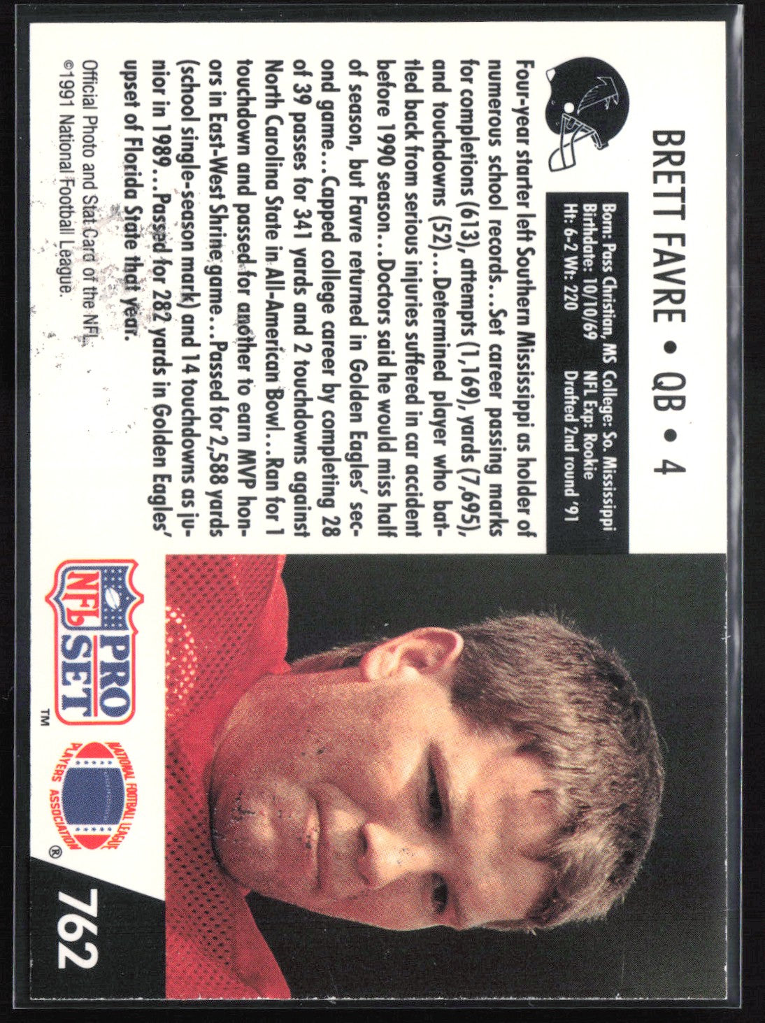 Brett Favre 1991 Pro Set