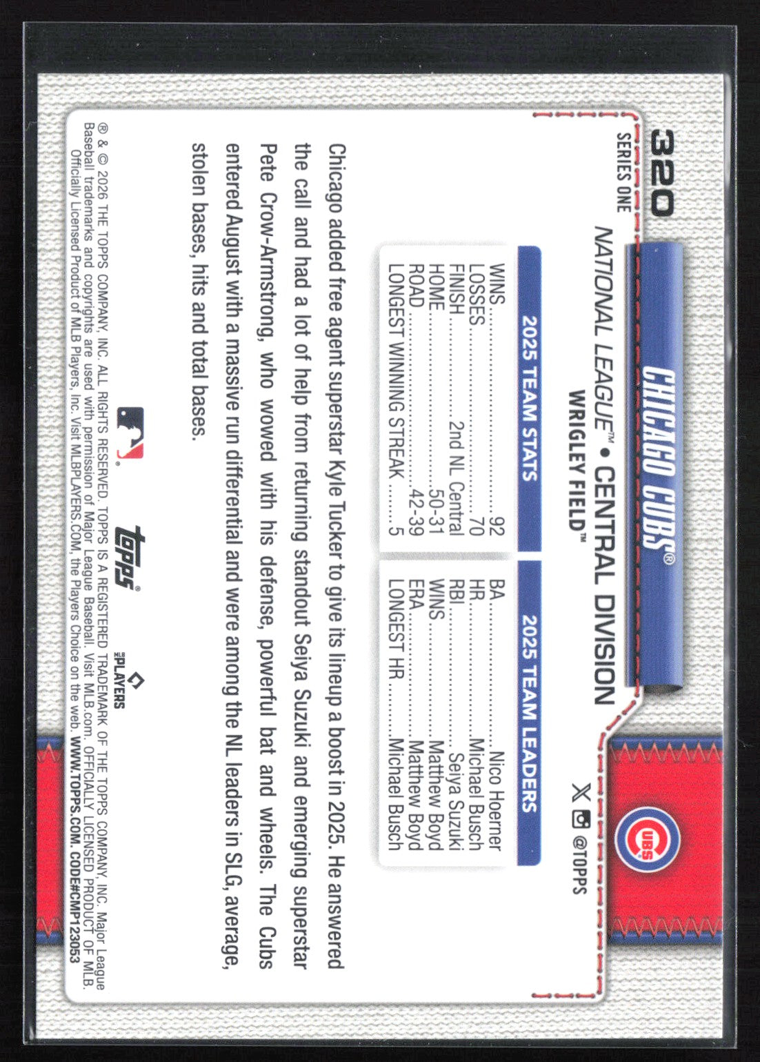 Chicago Cubs Crackle Foil