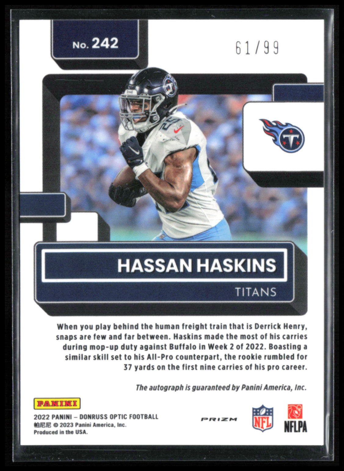Hassan Haskins RC Auto Light Blue /99