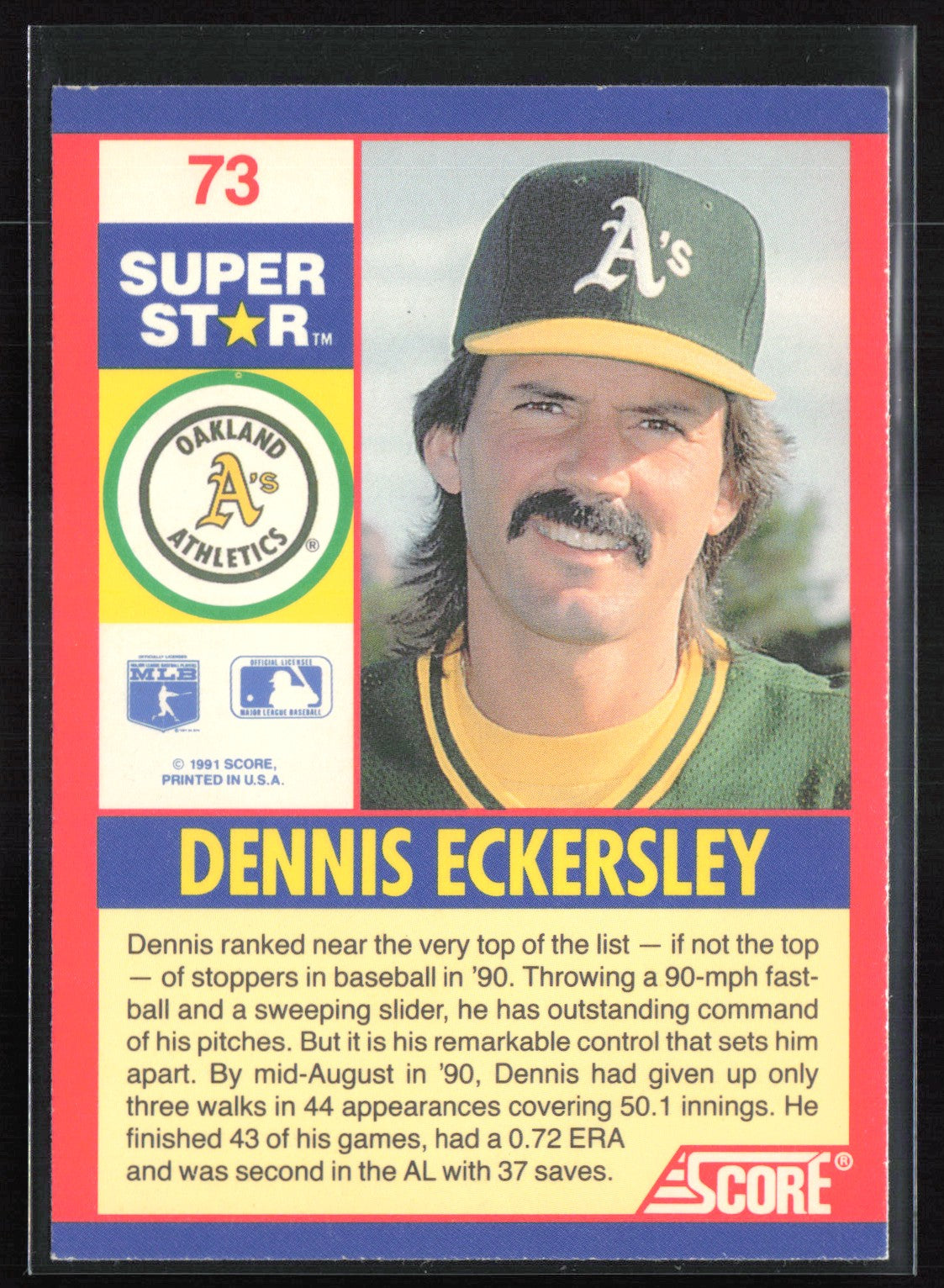 Dennis Eckersley 1991 Score