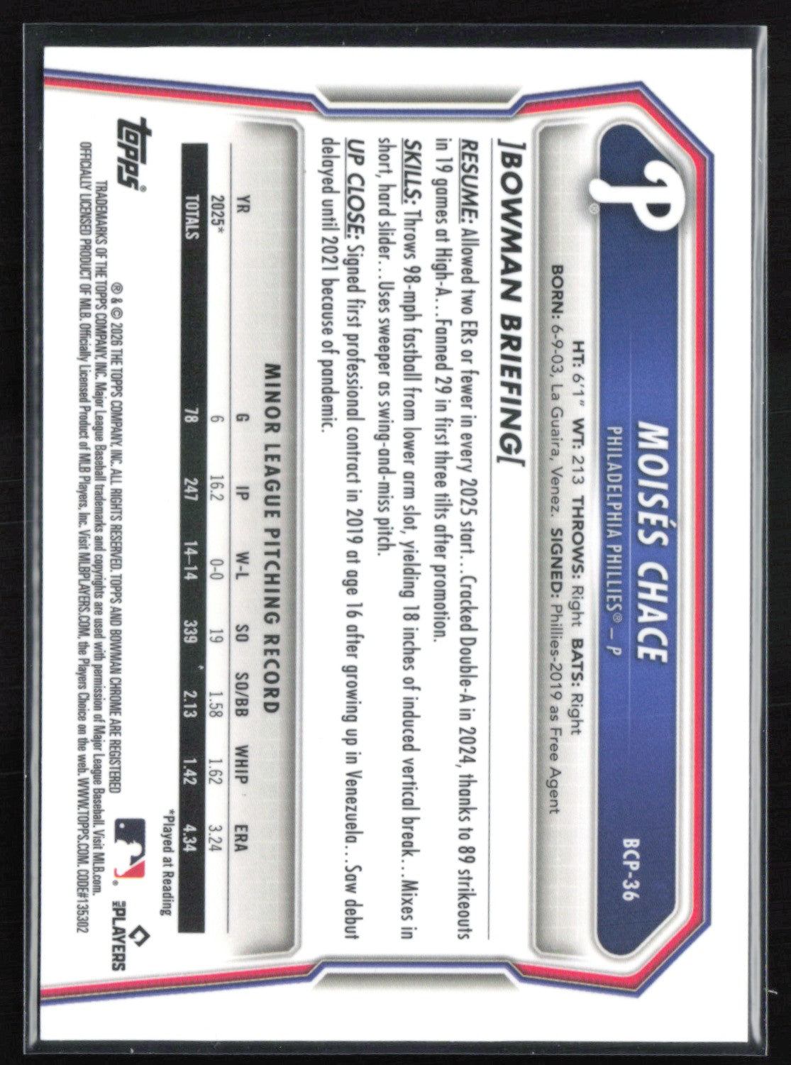 Moises Chace 1st Bowman Reptilian Refractor