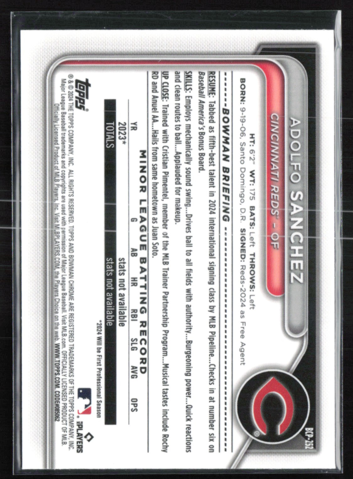 Adolfo Sanchez 1st Bowman Shimmer