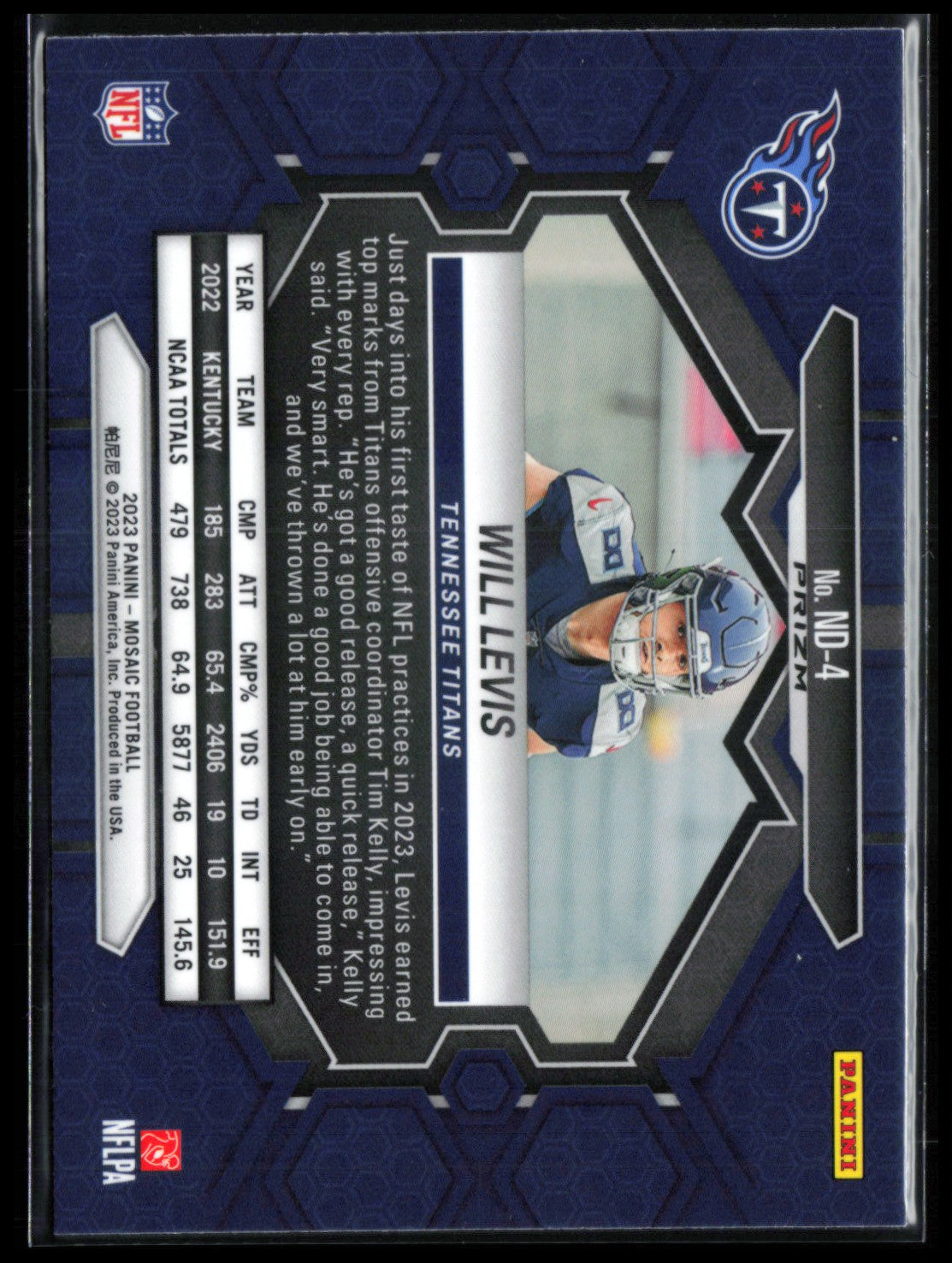 Will Levis RC Debut Silver