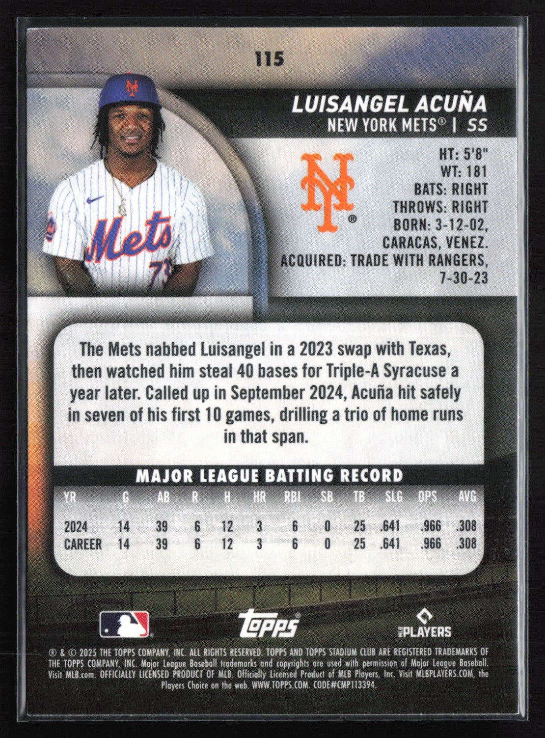 Luisangel Acuna RC