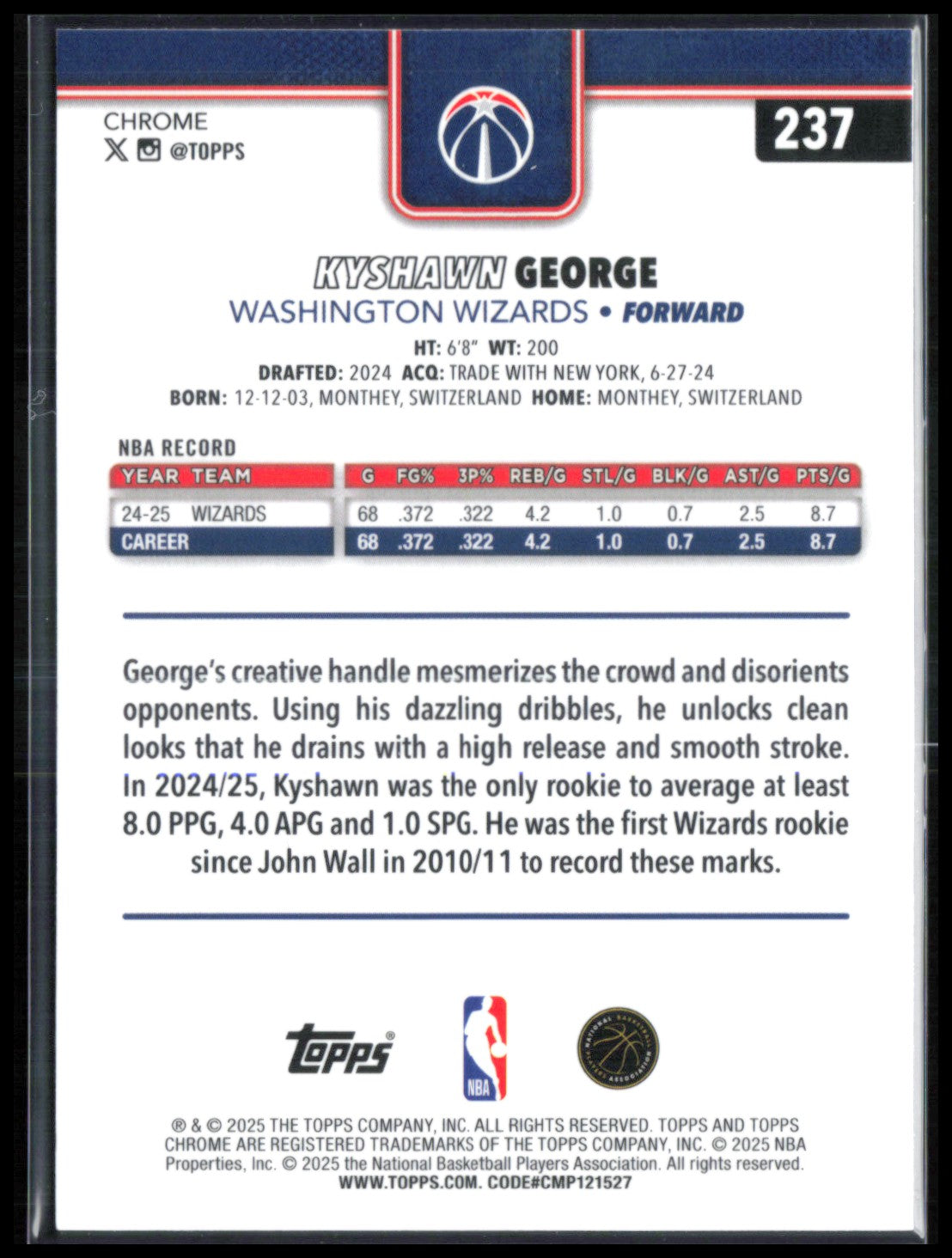 Kyshawn George RWB