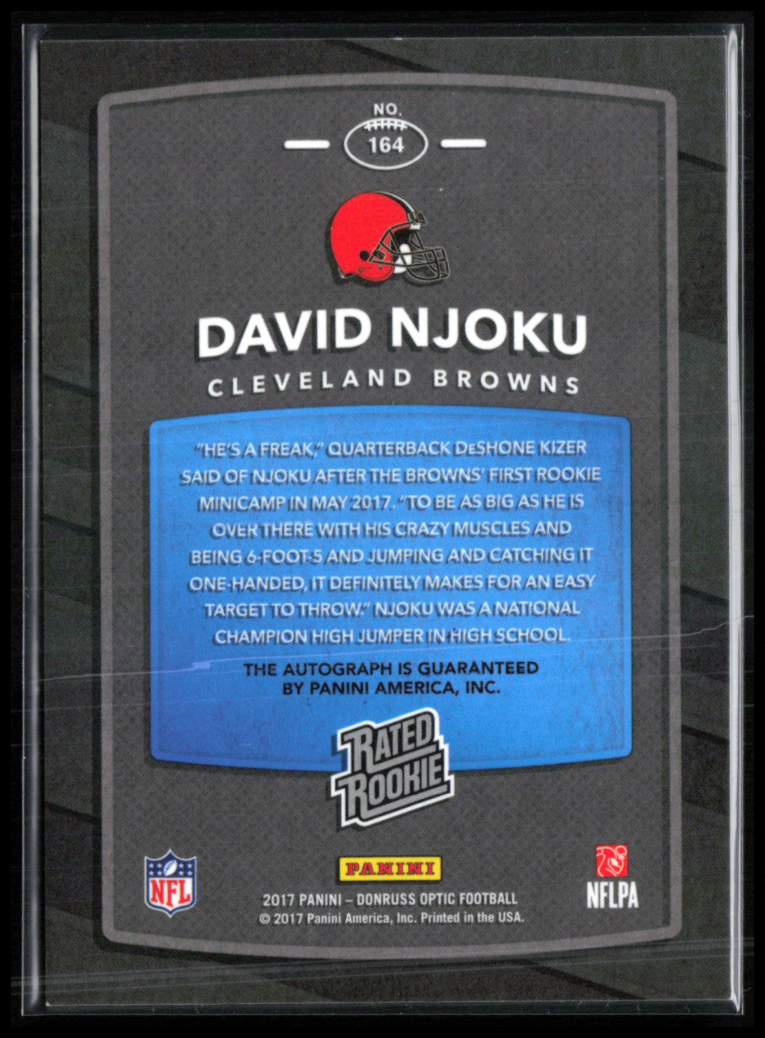 David Njoku RC Auto 2017 Optic Bronze