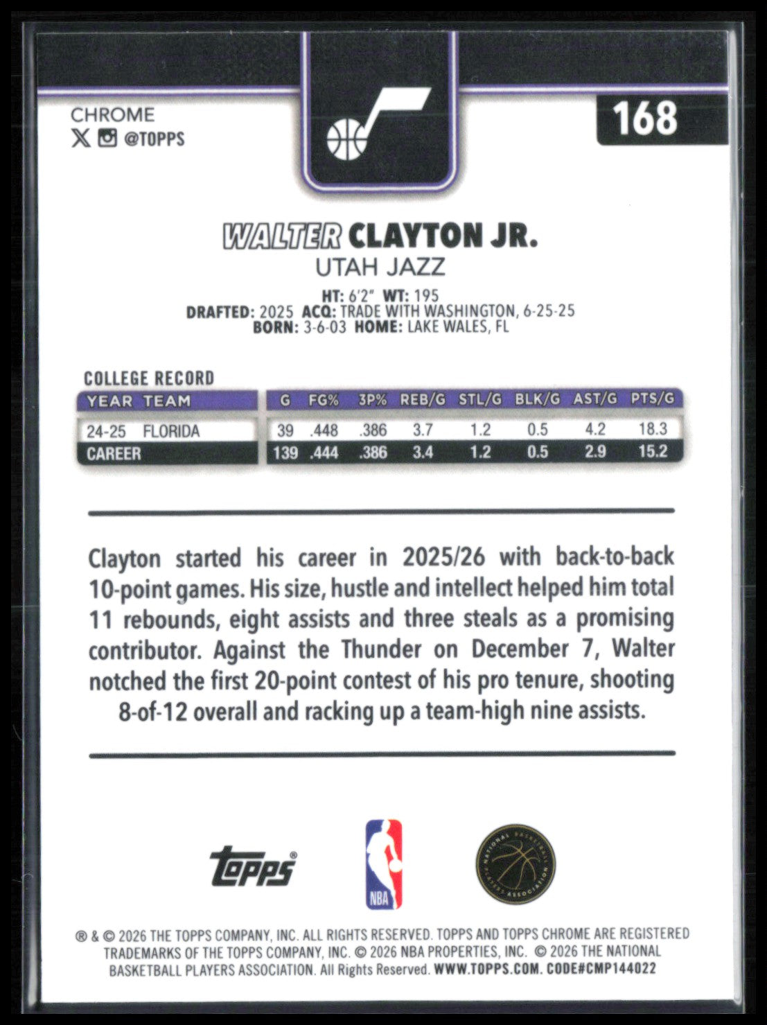 Walter Clayton Jr RC RWB Refractor