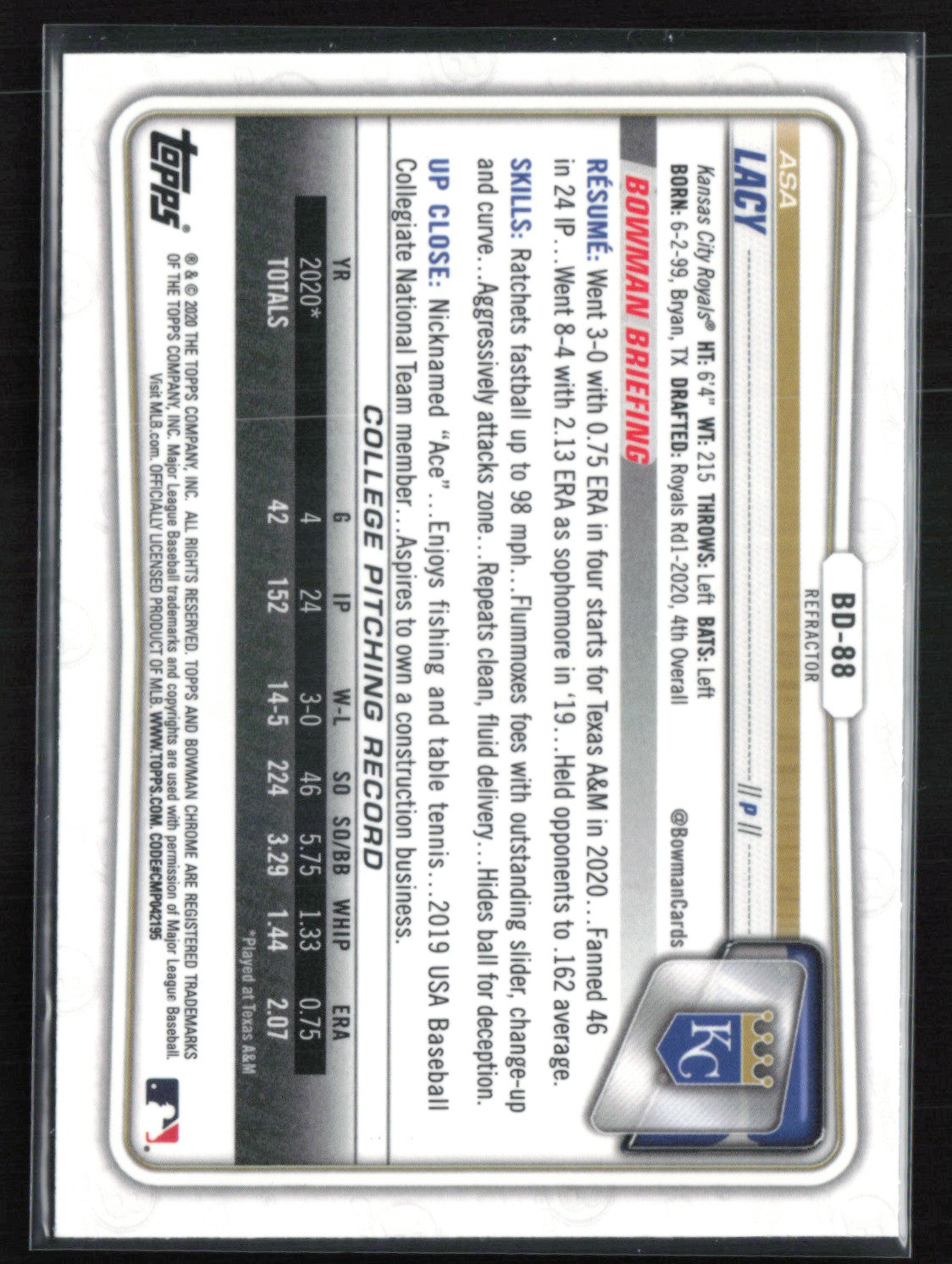Asa Lacy 1st Bowman Refractor