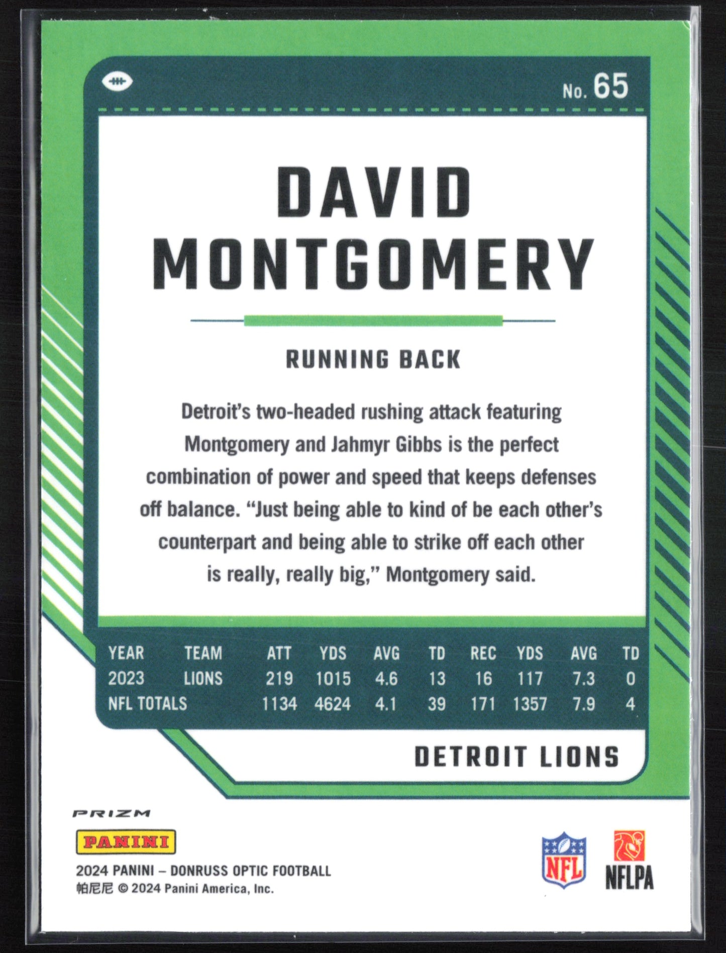 David Montgomery Stars Holo