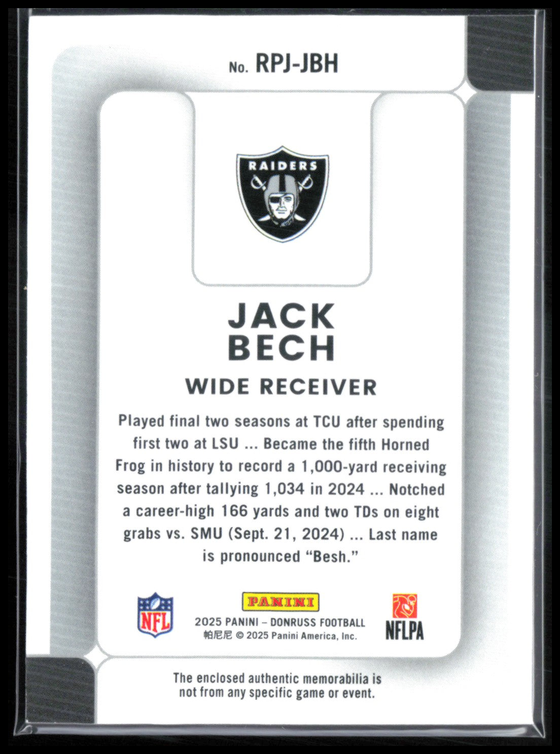 Jack Bech RC Mem