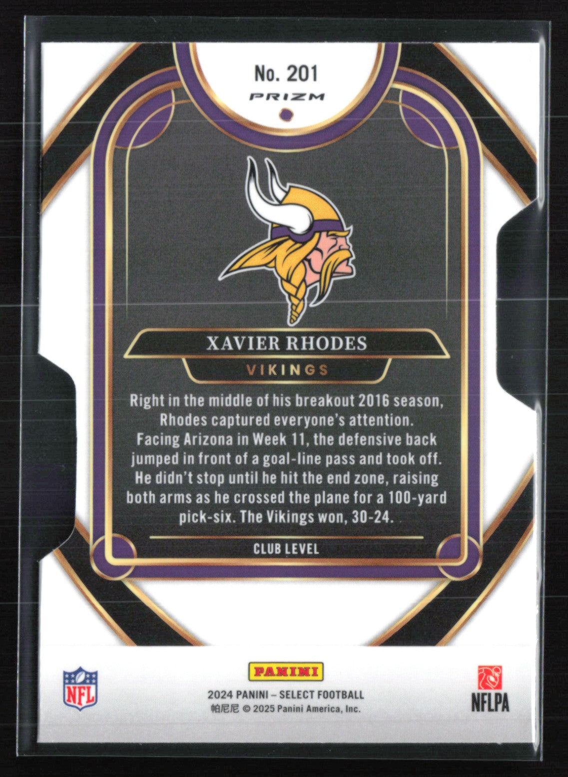 Xavier Rhodes Silver Die-Cut