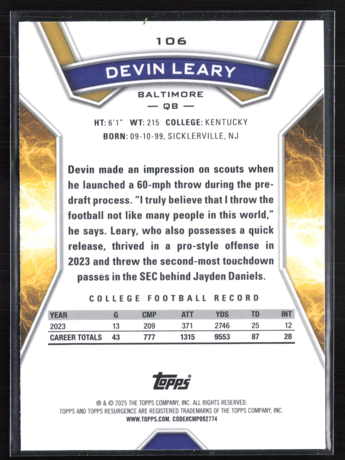 Devin Leary RC Pink Velocity