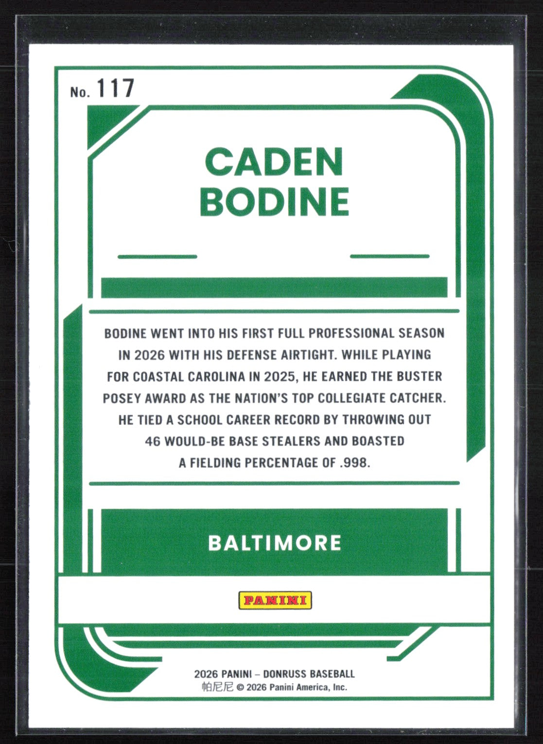 Caden Bodine Rated Prospect Lazer