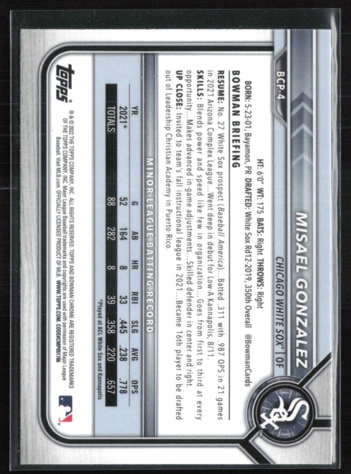 Misael Gonzalez 1st Bowman