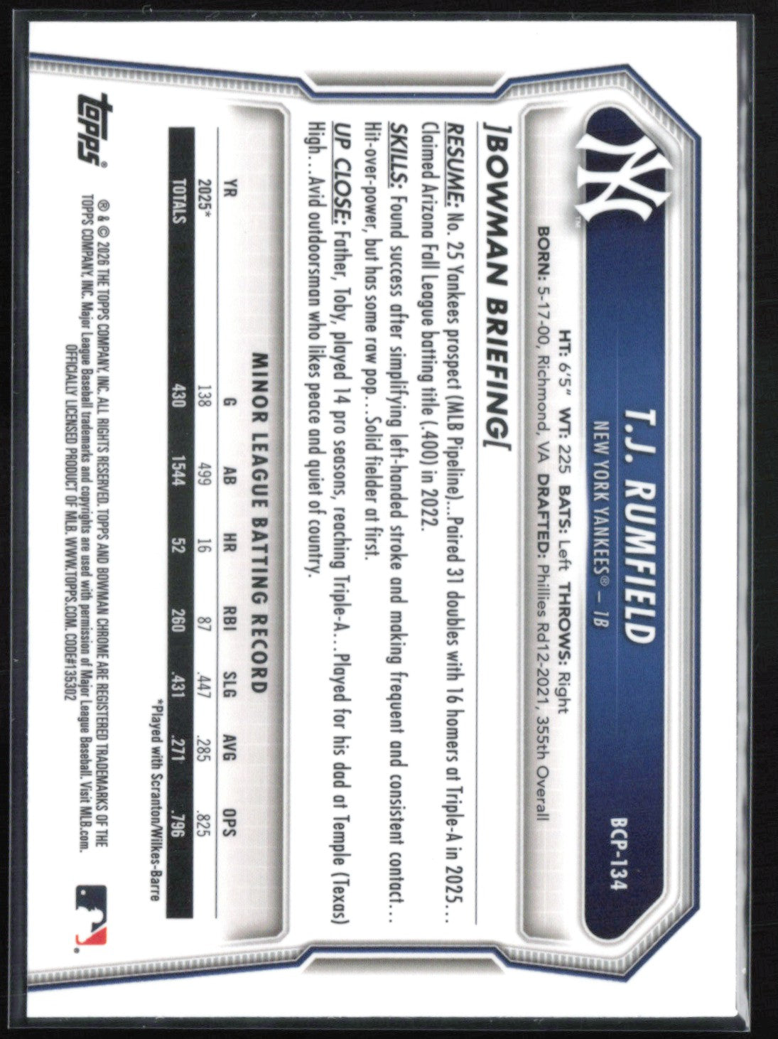 T.J. Rumfield 1st Bowman