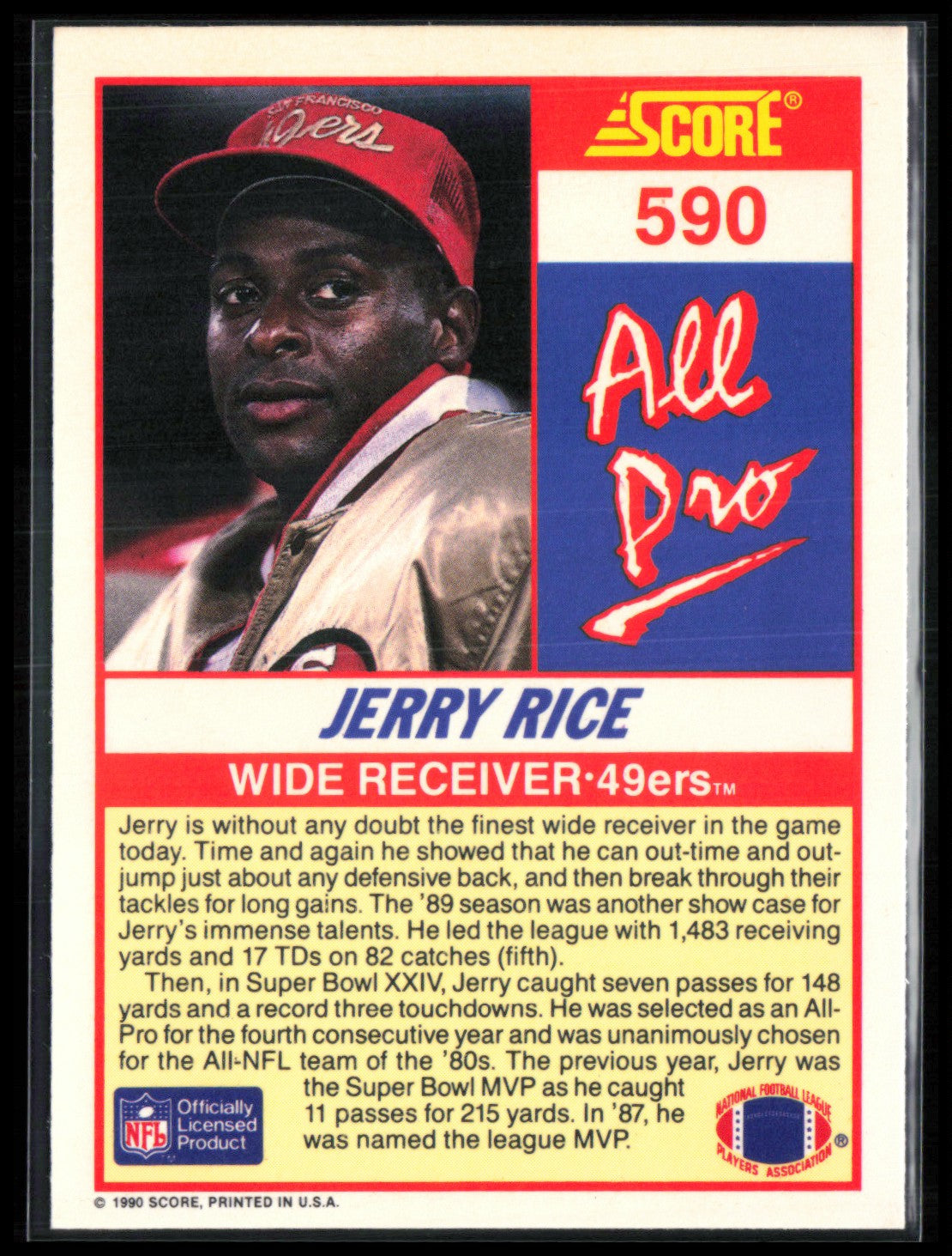 Jerry Rice 1990 Score