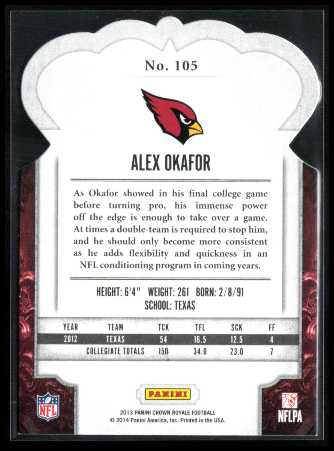Alex Okafor RC Die-Cut /199