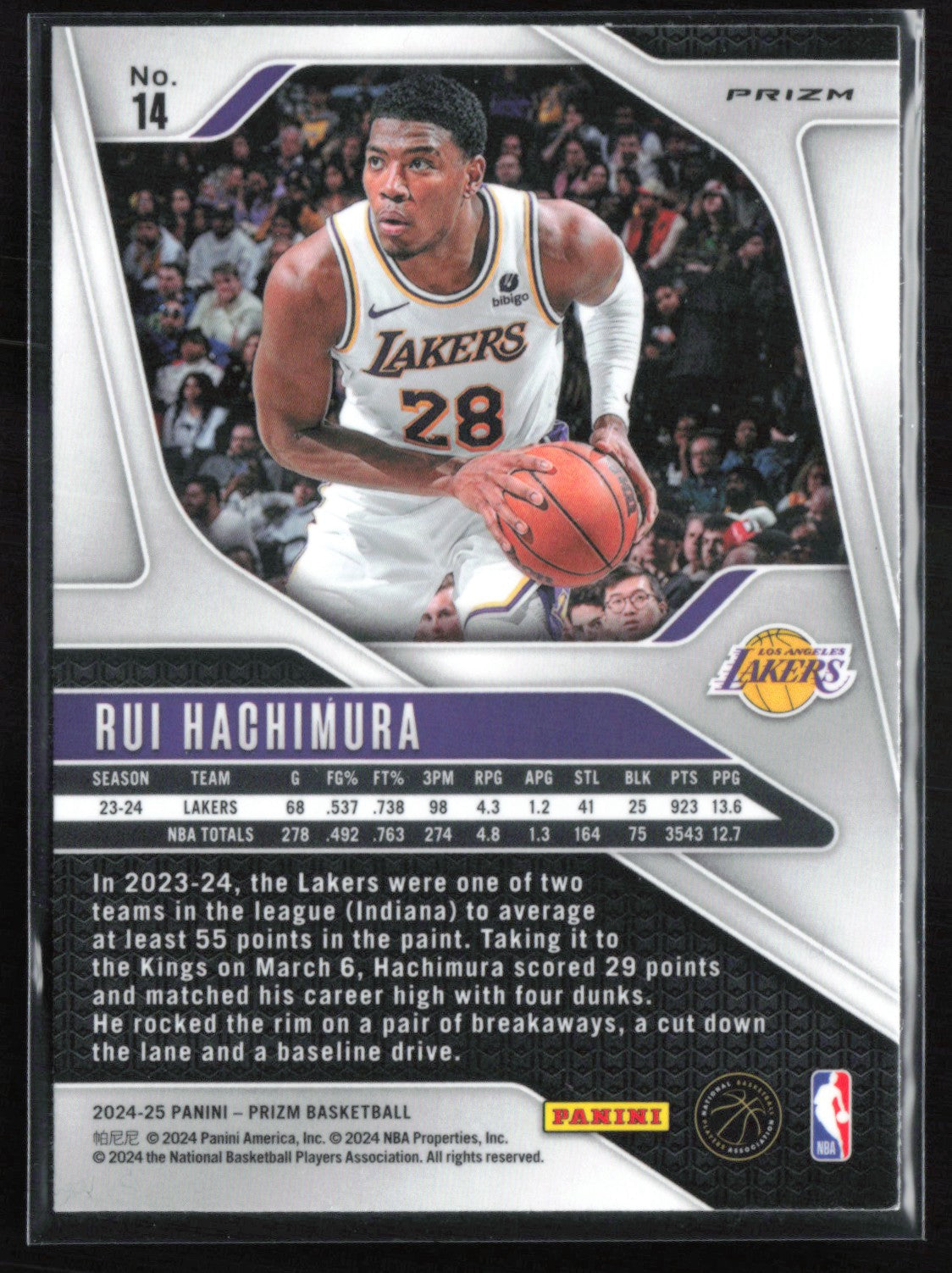 Rui Hachimura Silver Prizm