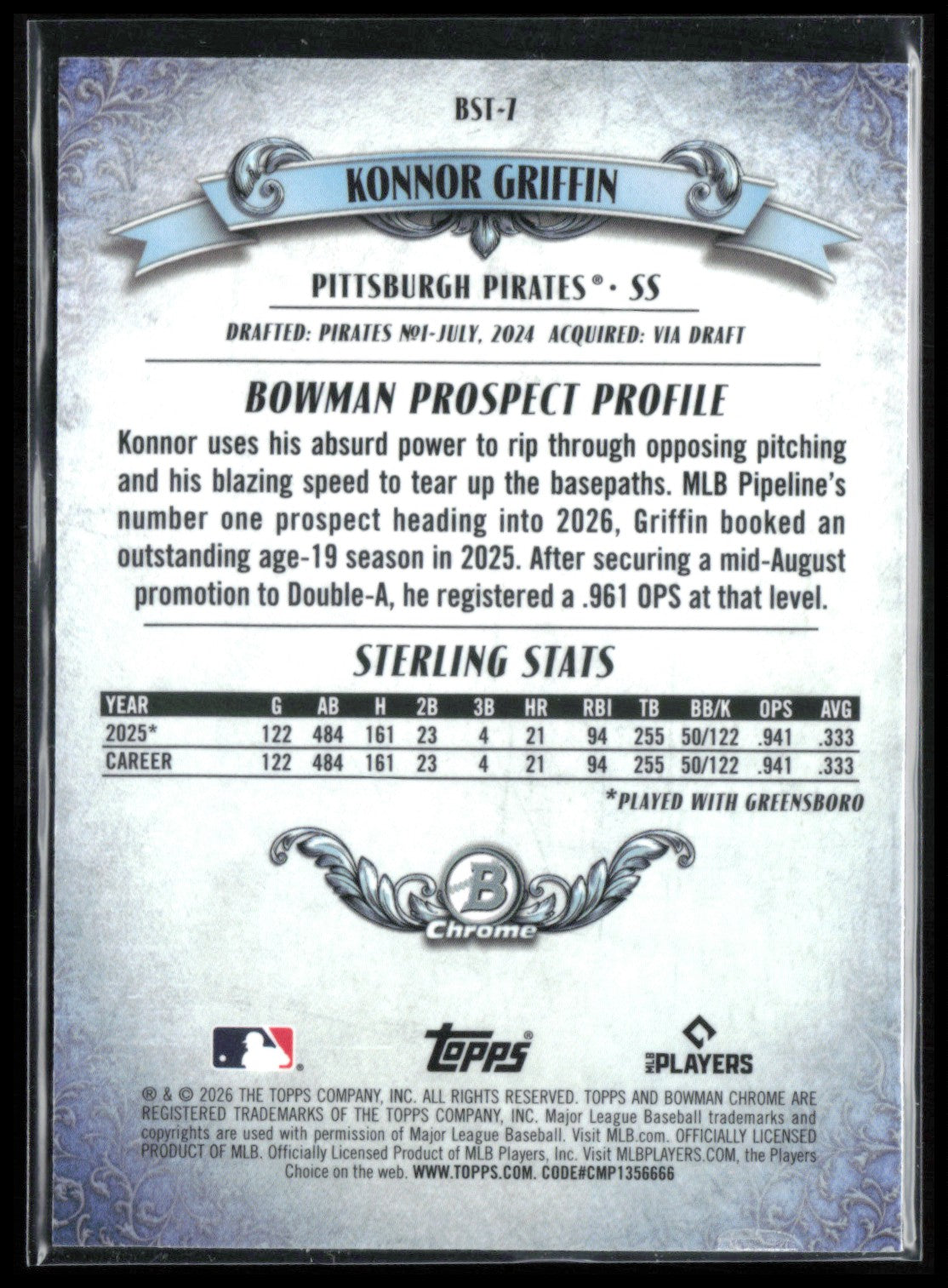 Konnor Griffin Mojo Bowman Sterling