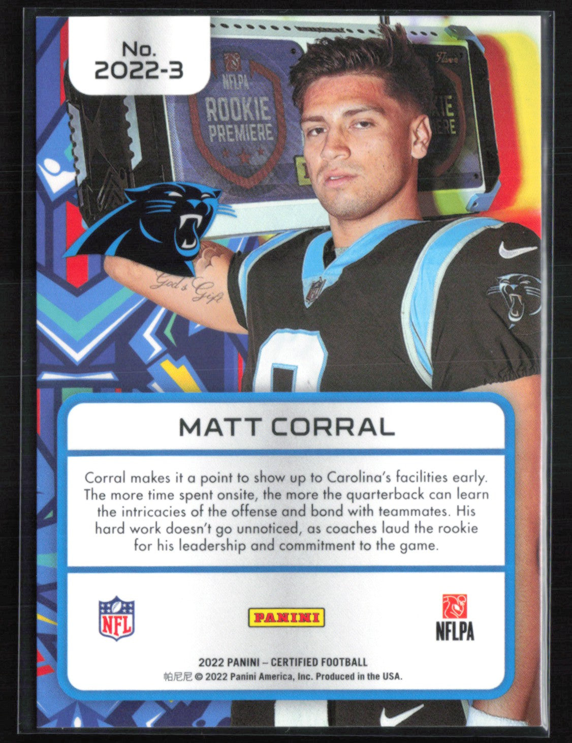 Matt Corral RC /249 Bronze