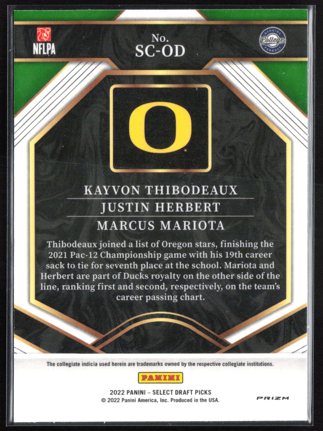 Justin Herbert/Kayvon Thibodeaux/Marcus Mariota Silver Prizm