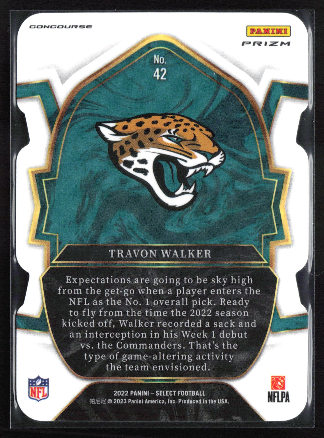 Travon Walker RC Black Green Die-Cut