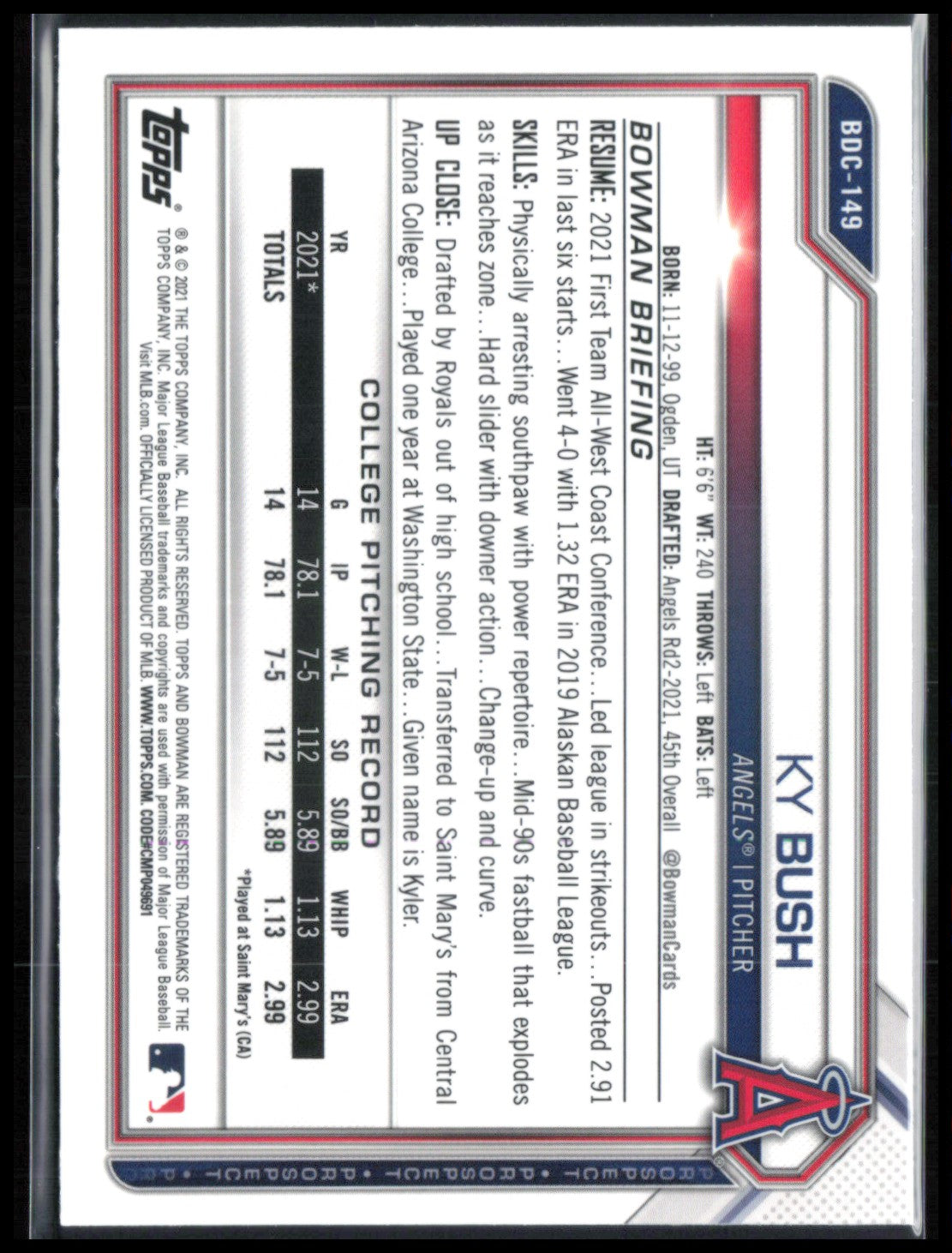 Ky Bush 1st Bowman Sapphire