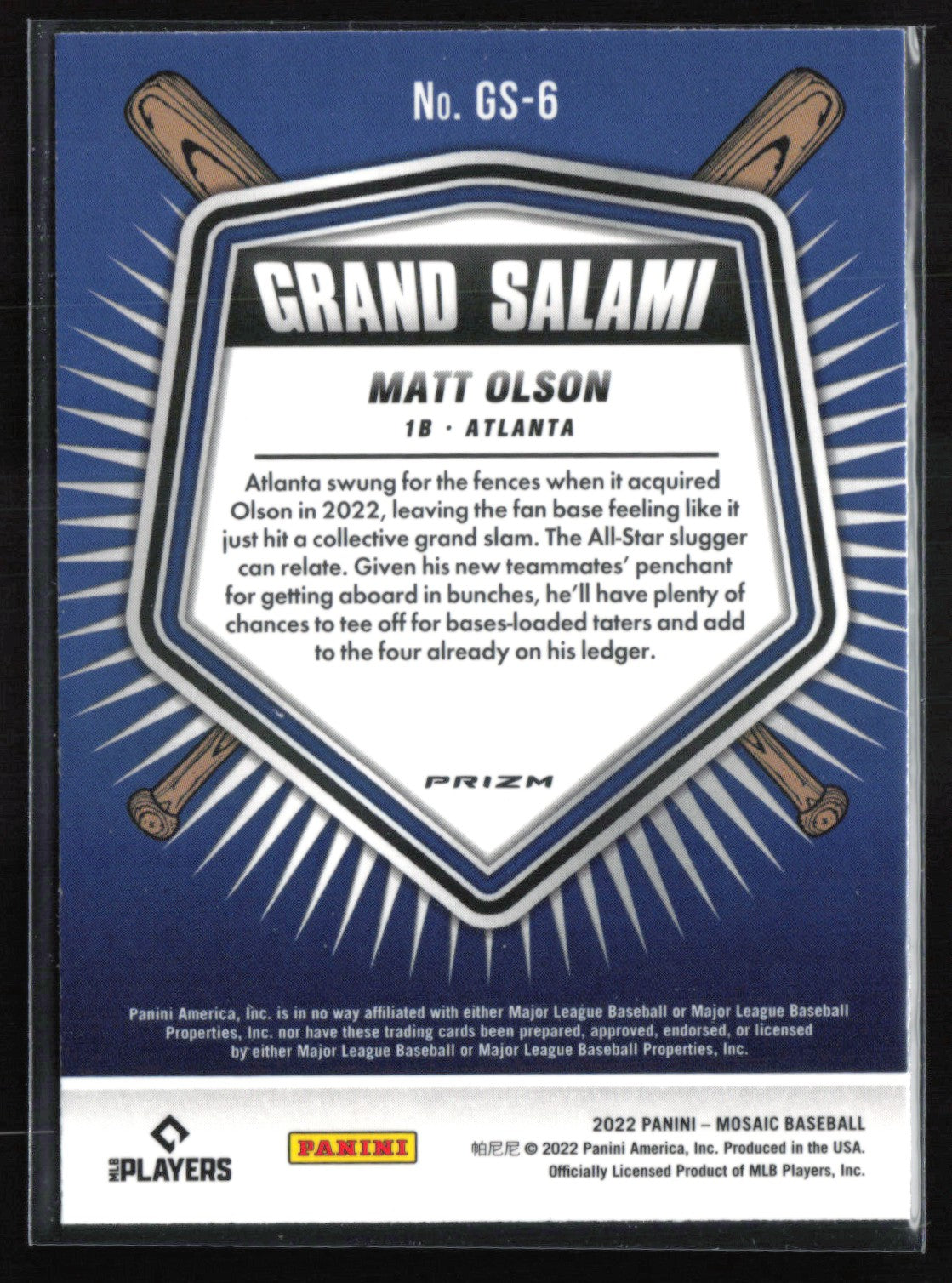 Matt Olson Mosaic Prizm