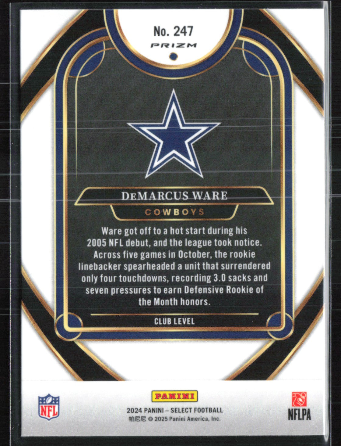 DeMarcus Ware Gold Black Shock