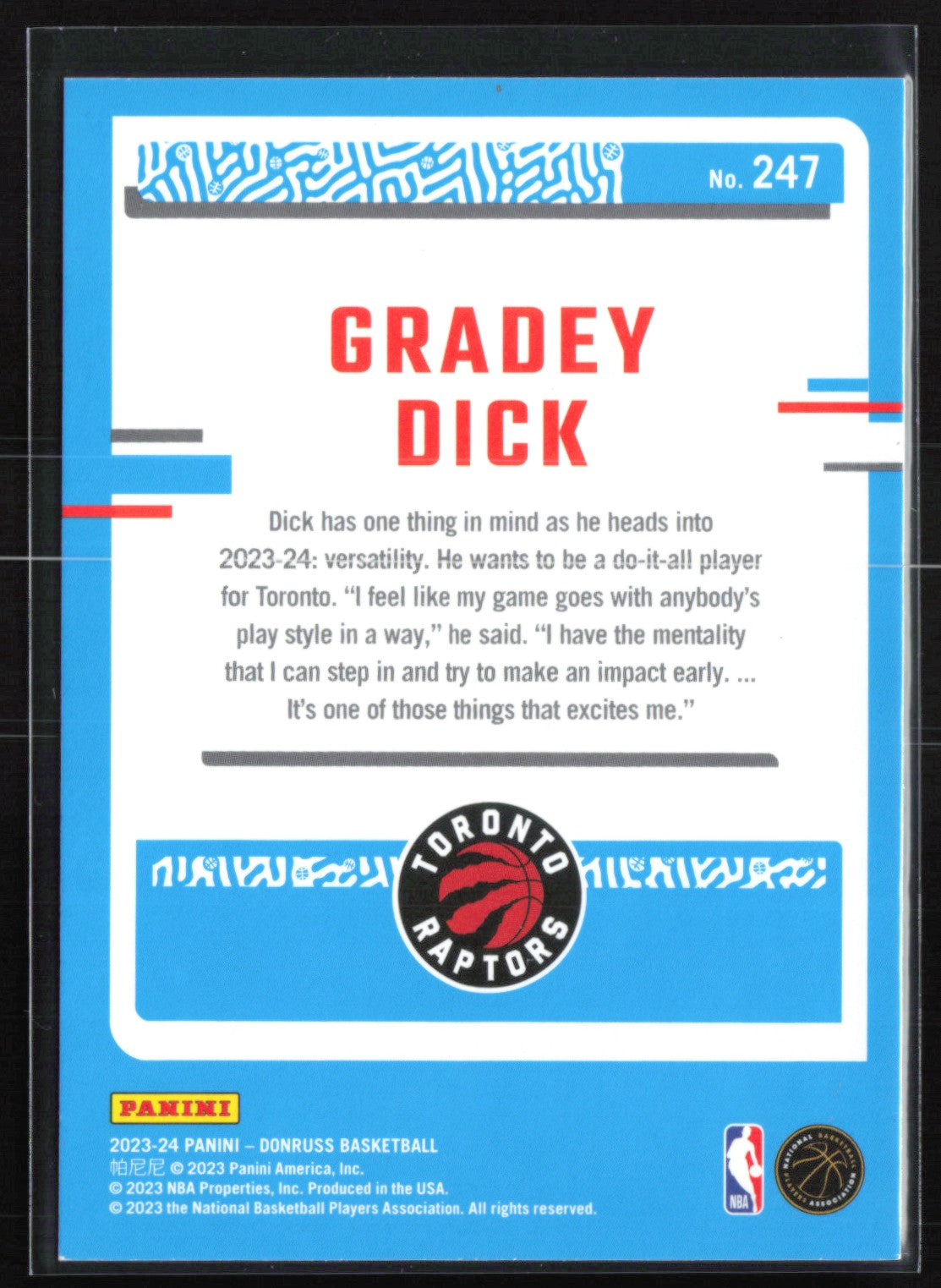 Gradey Dick RC