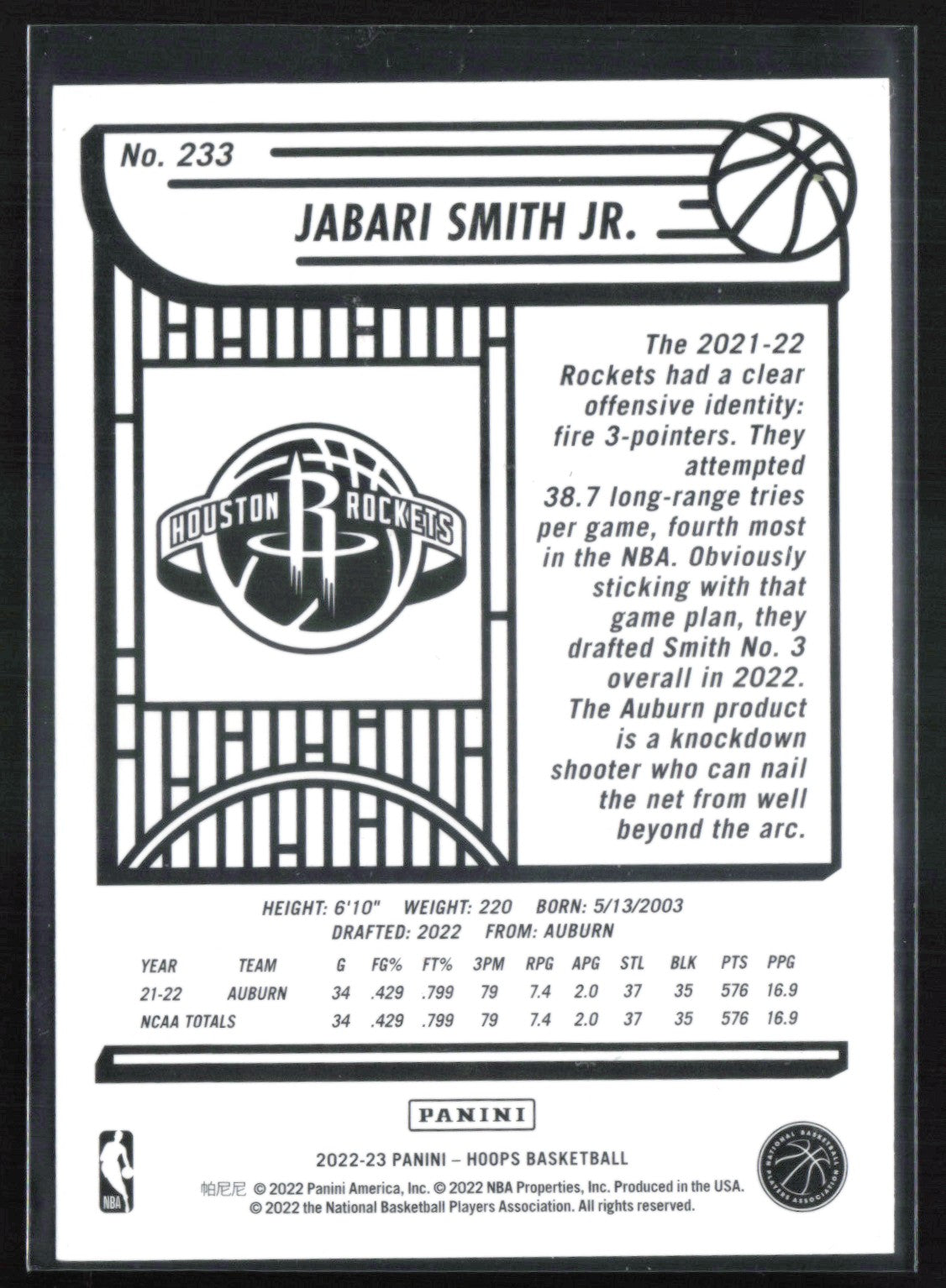 Jabari Smith Jr. RC