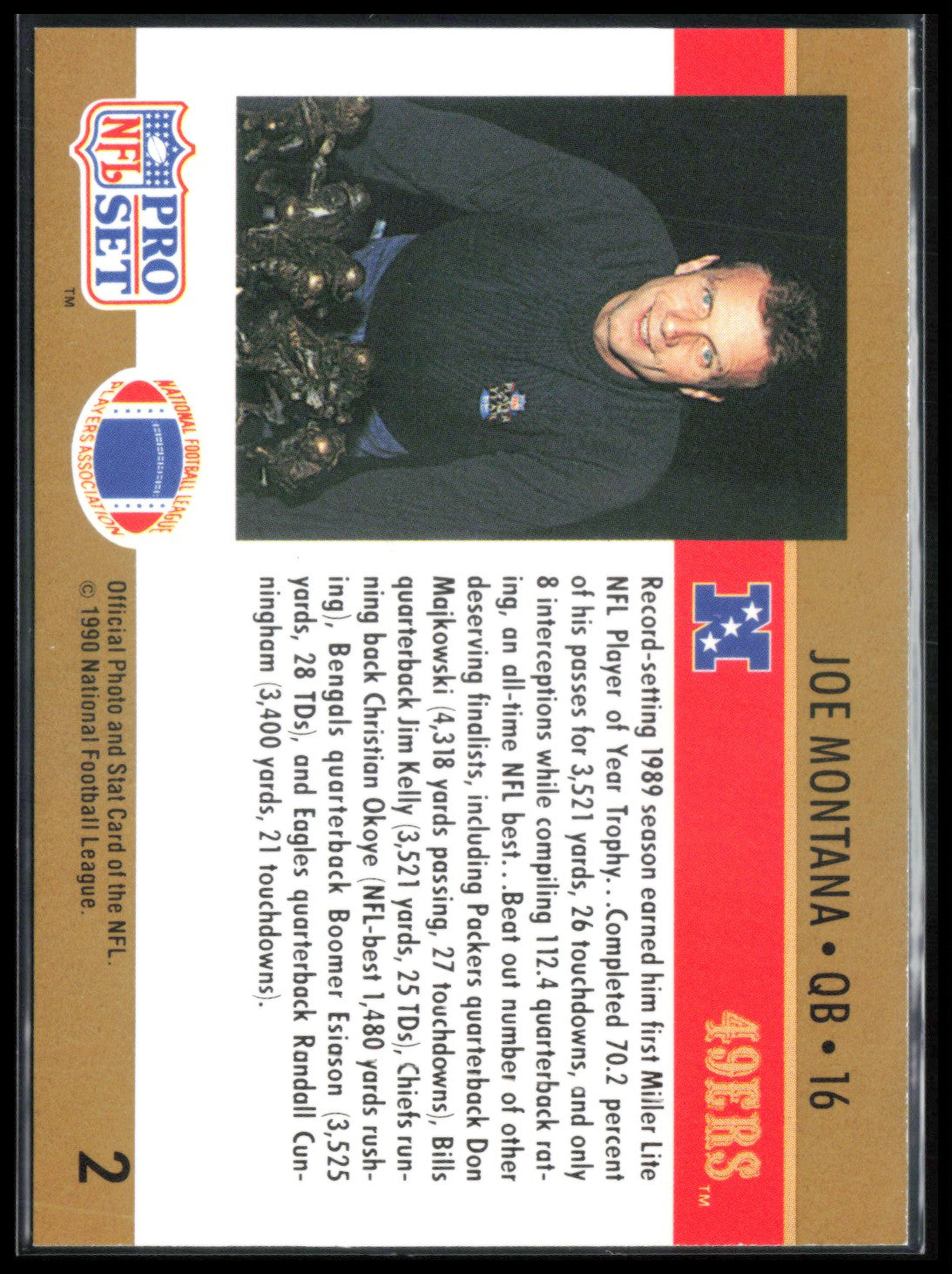 Joe Montana 1990 Pro Set