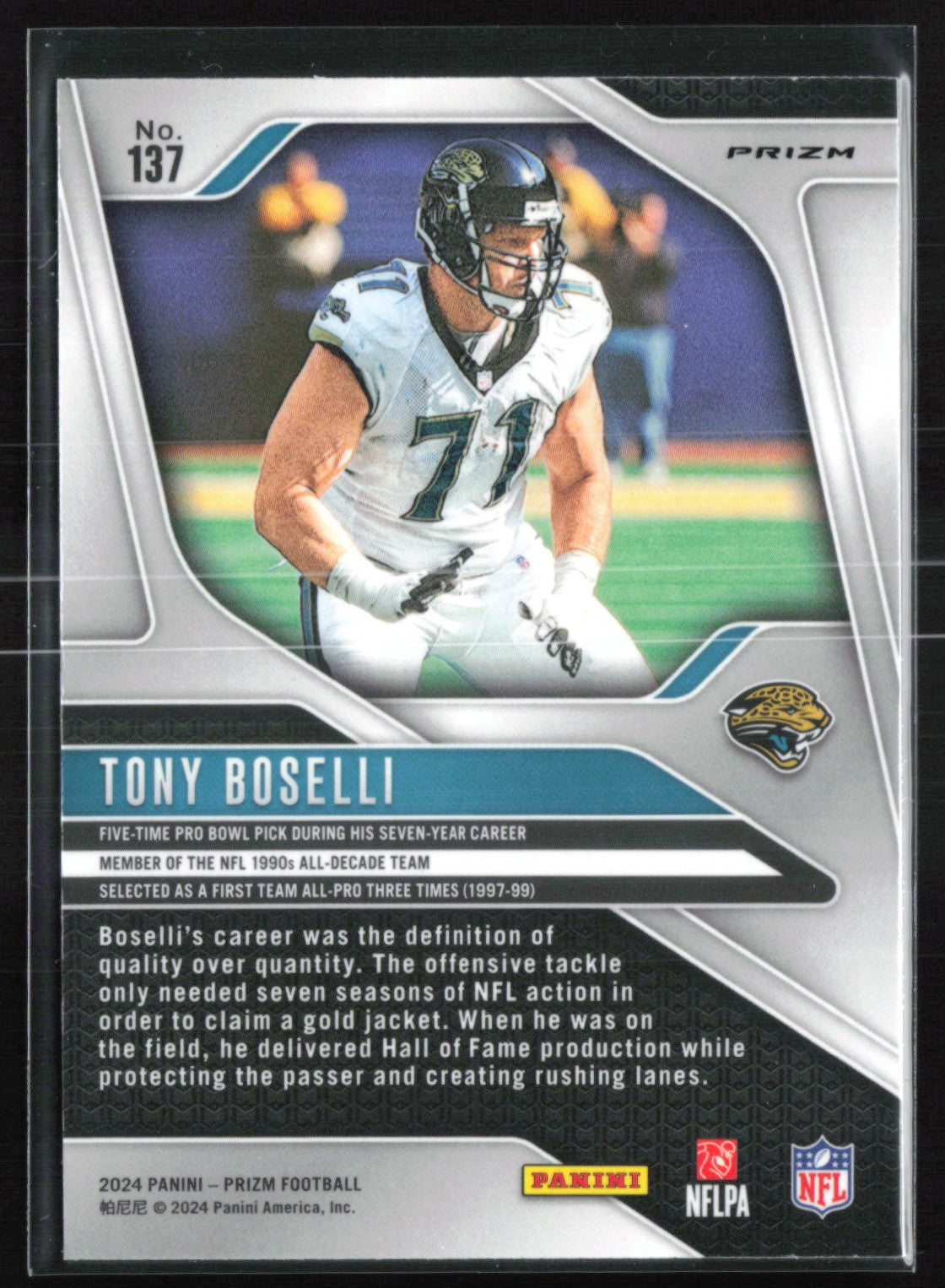 Tony Boselli Silver Prizm