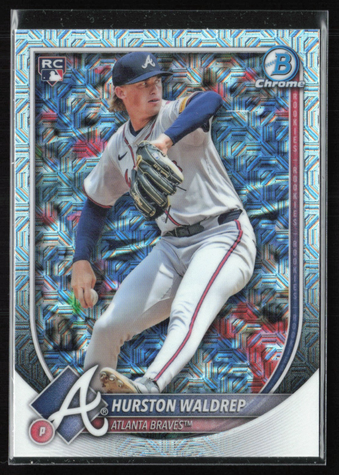 2025 Bowman Red Rookie Logo Chrome 61 Hurston Waldrep RC