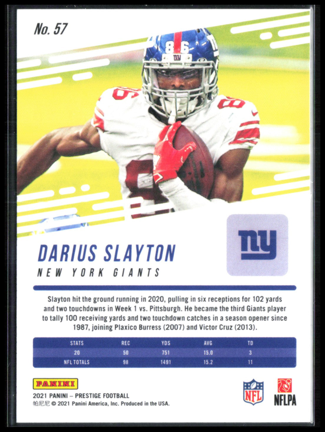 Darius Slayton Purple /149 Xtra Points