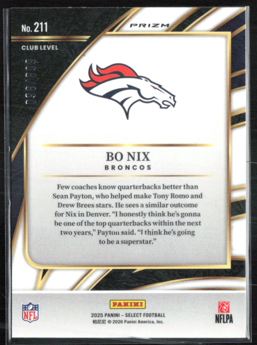 Bo Nix Copper Shock /899 Club Level
