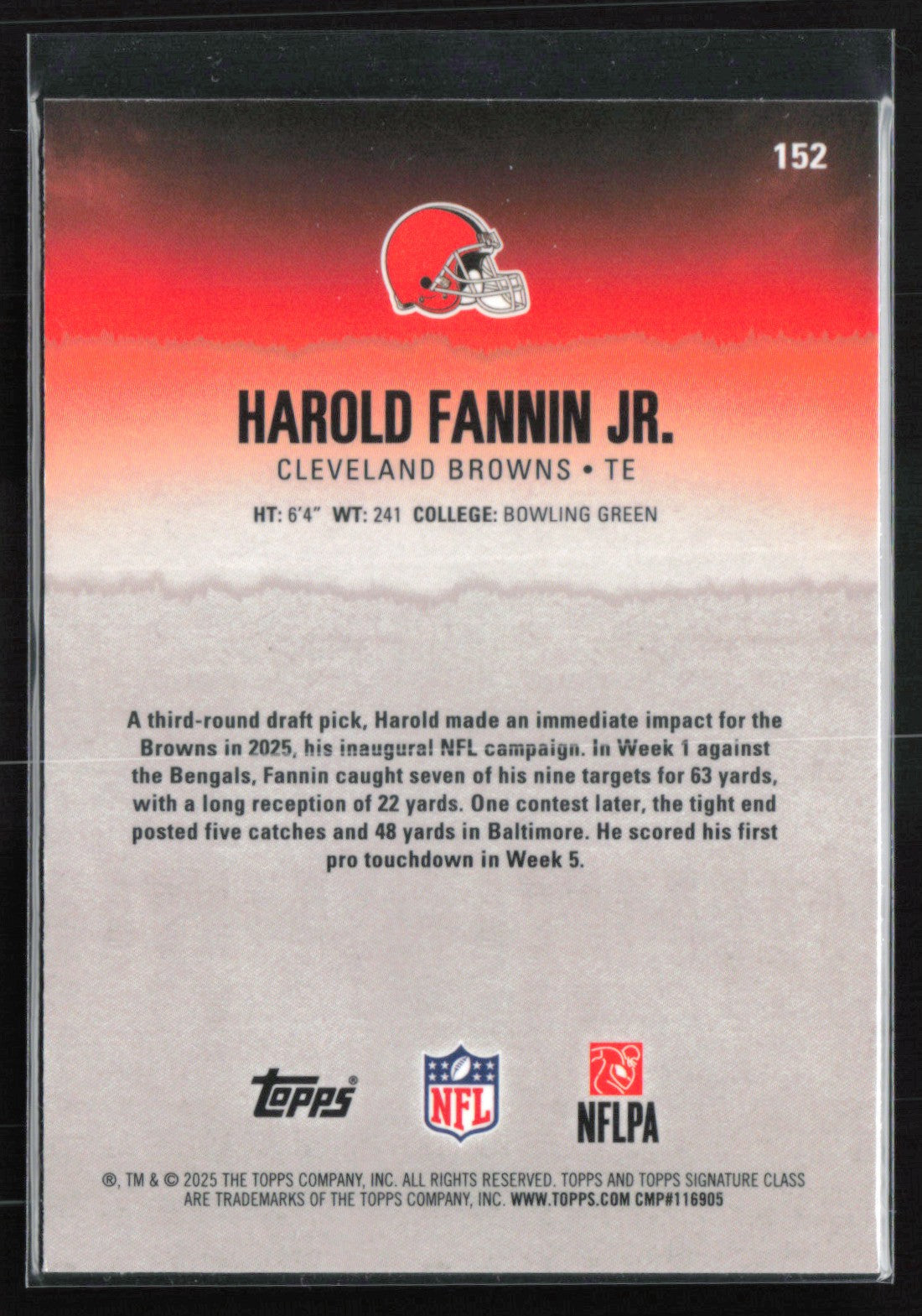 Harold Fanin Jr. RC